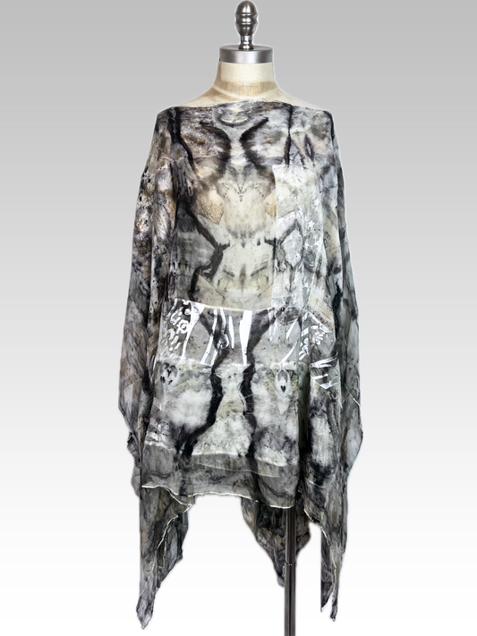 Botanical Winged Poncho