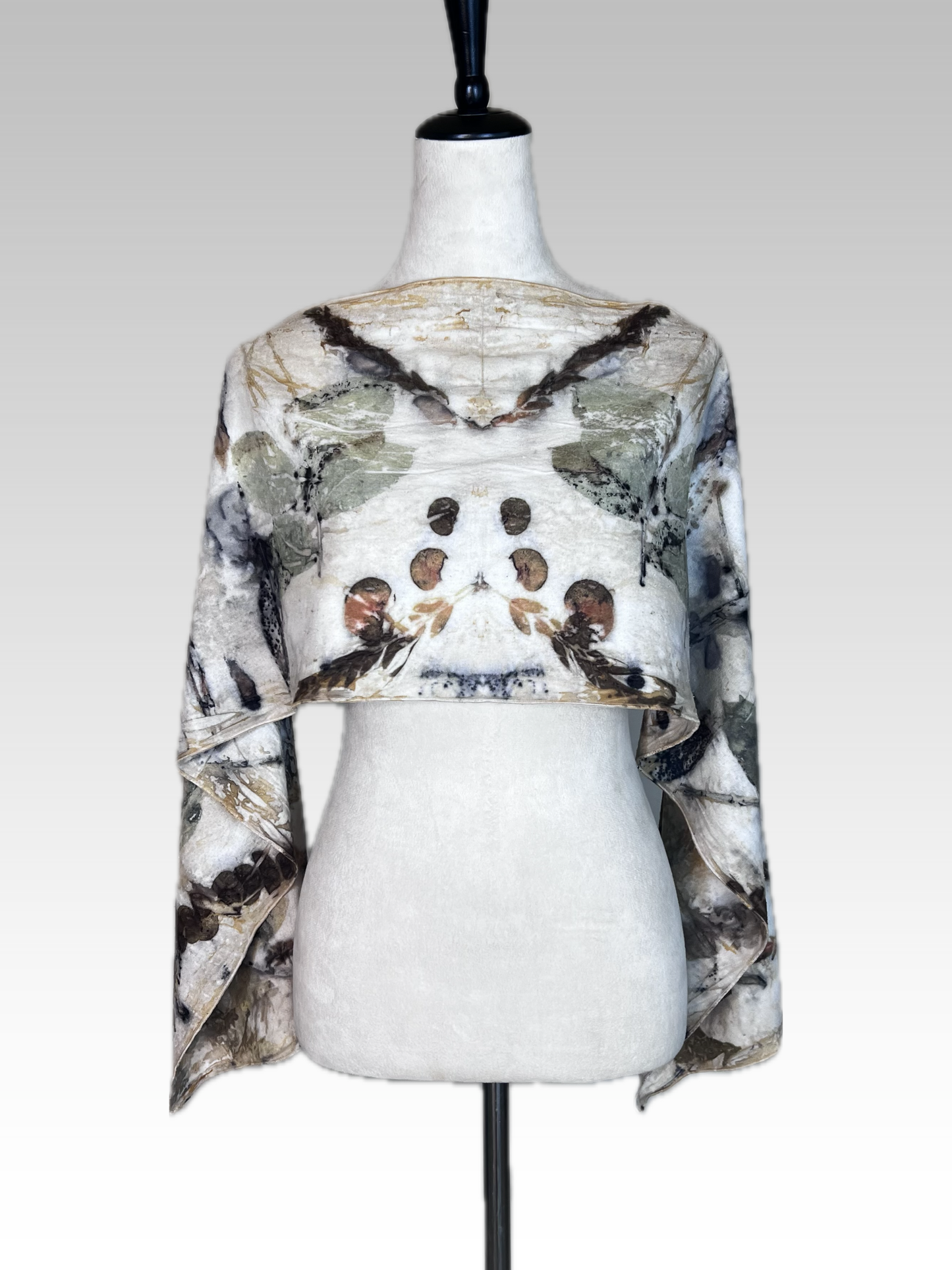 Botanical Silk Noil Scarf