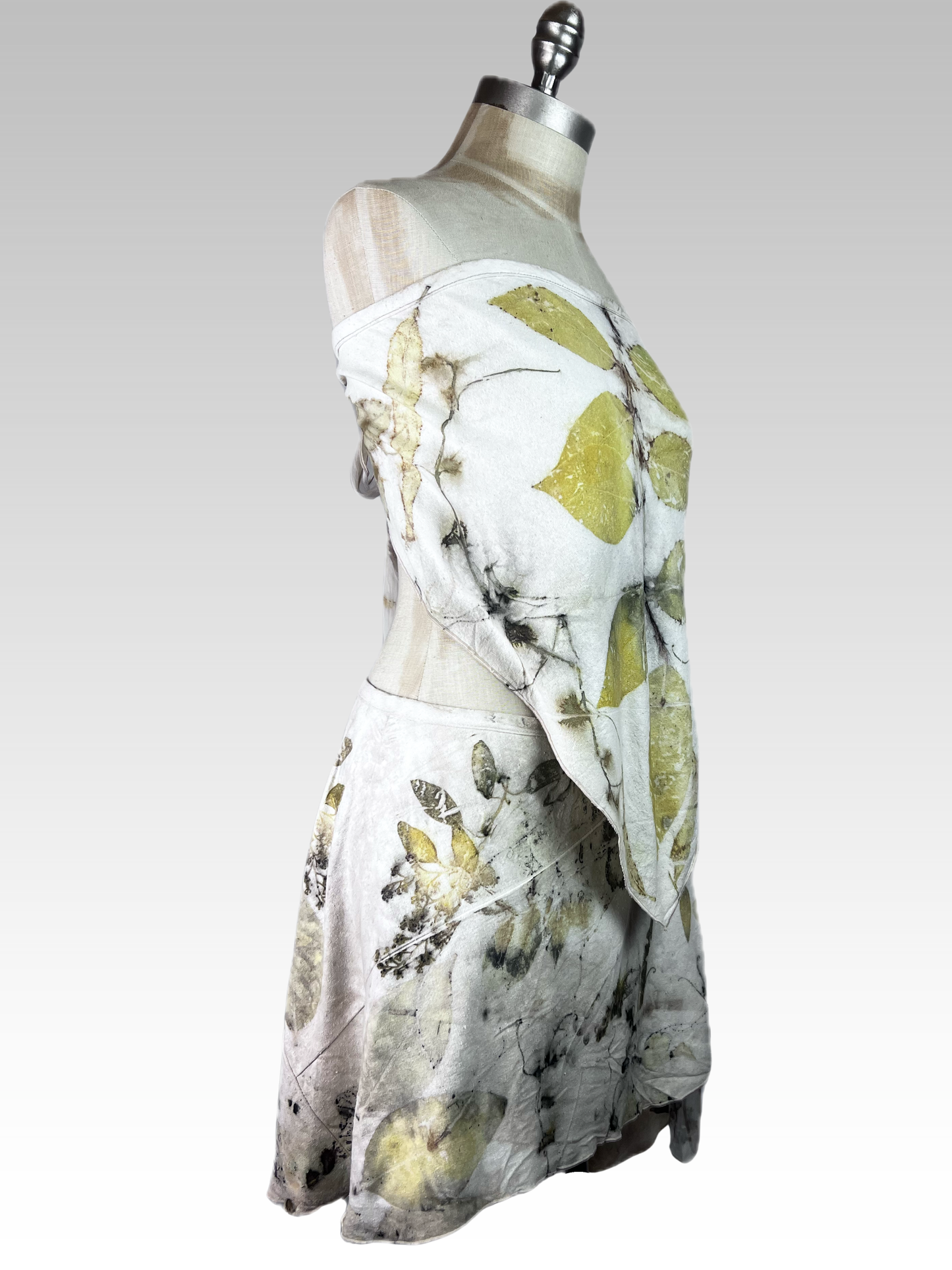 Botanical Silk Noil Flirt Skirt