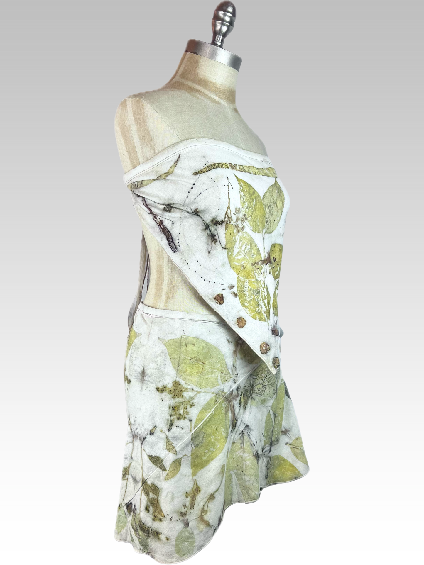 Botanical Silk Noil Flirt Skirt