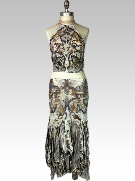 Snakeskin Georgette Willow Skirt