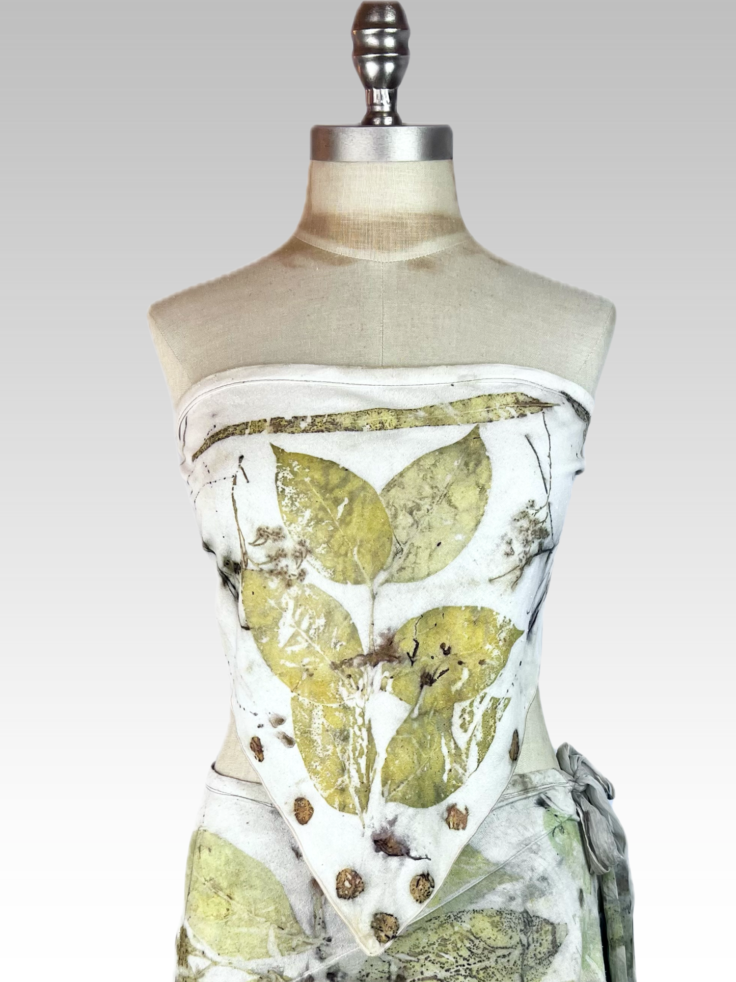 Botanical Silk Noil Triangle Top