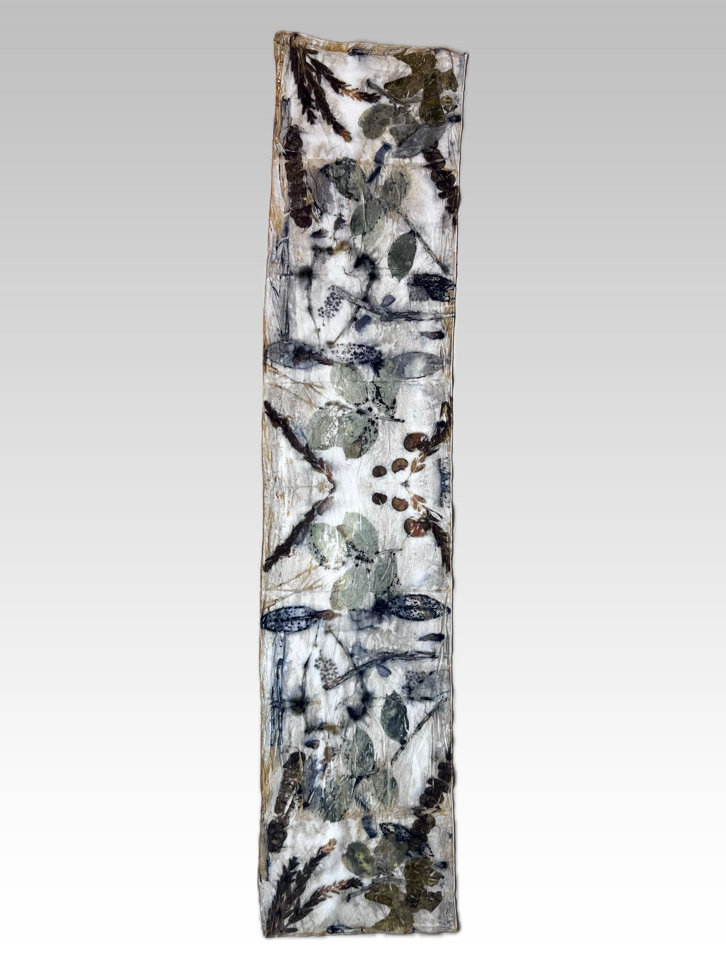 Botanical Silk Noil Scarf