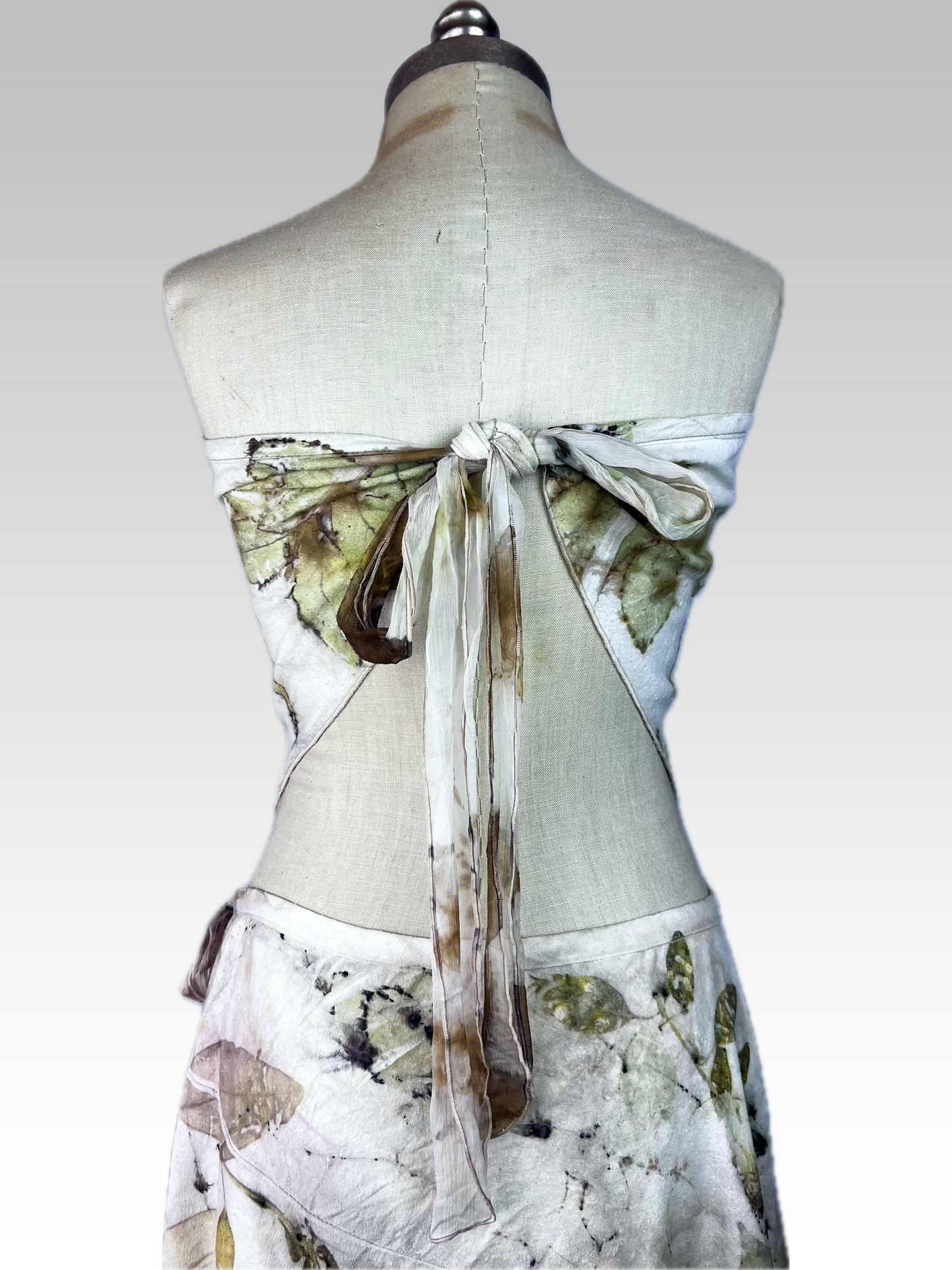 Botanical Silk Noil Triangle Top