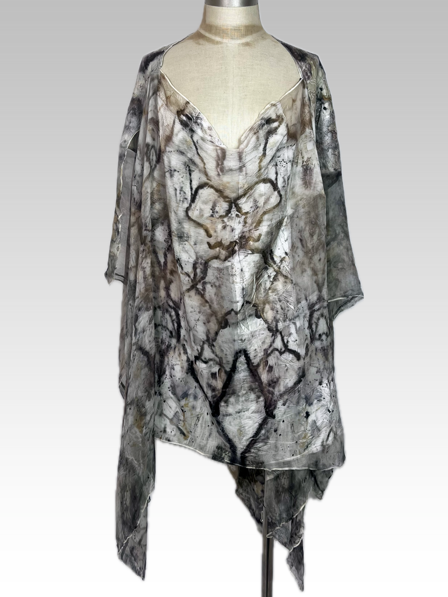Botanical Winged Poncho