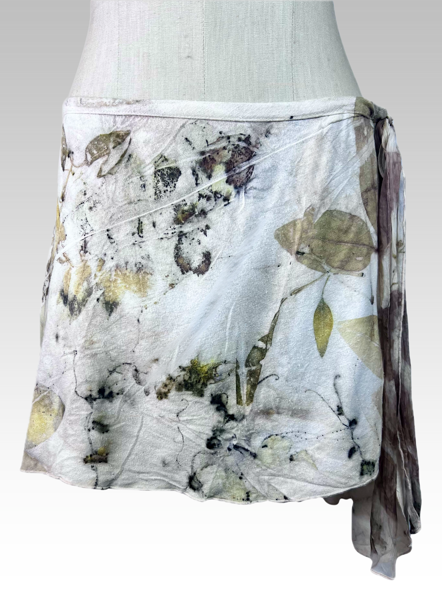 Botanical Silk Noil Flirt Skirt
