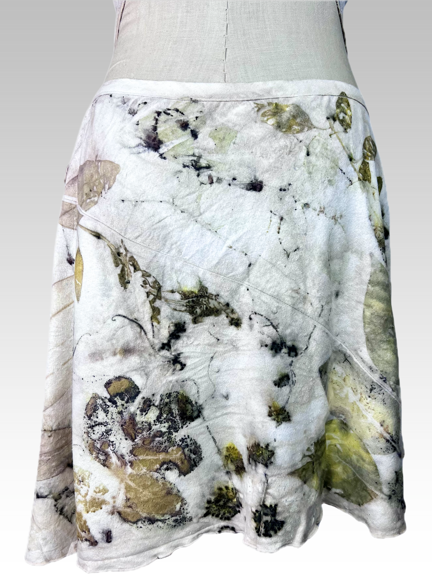 Botanical Silk Noil Flirt Skirt