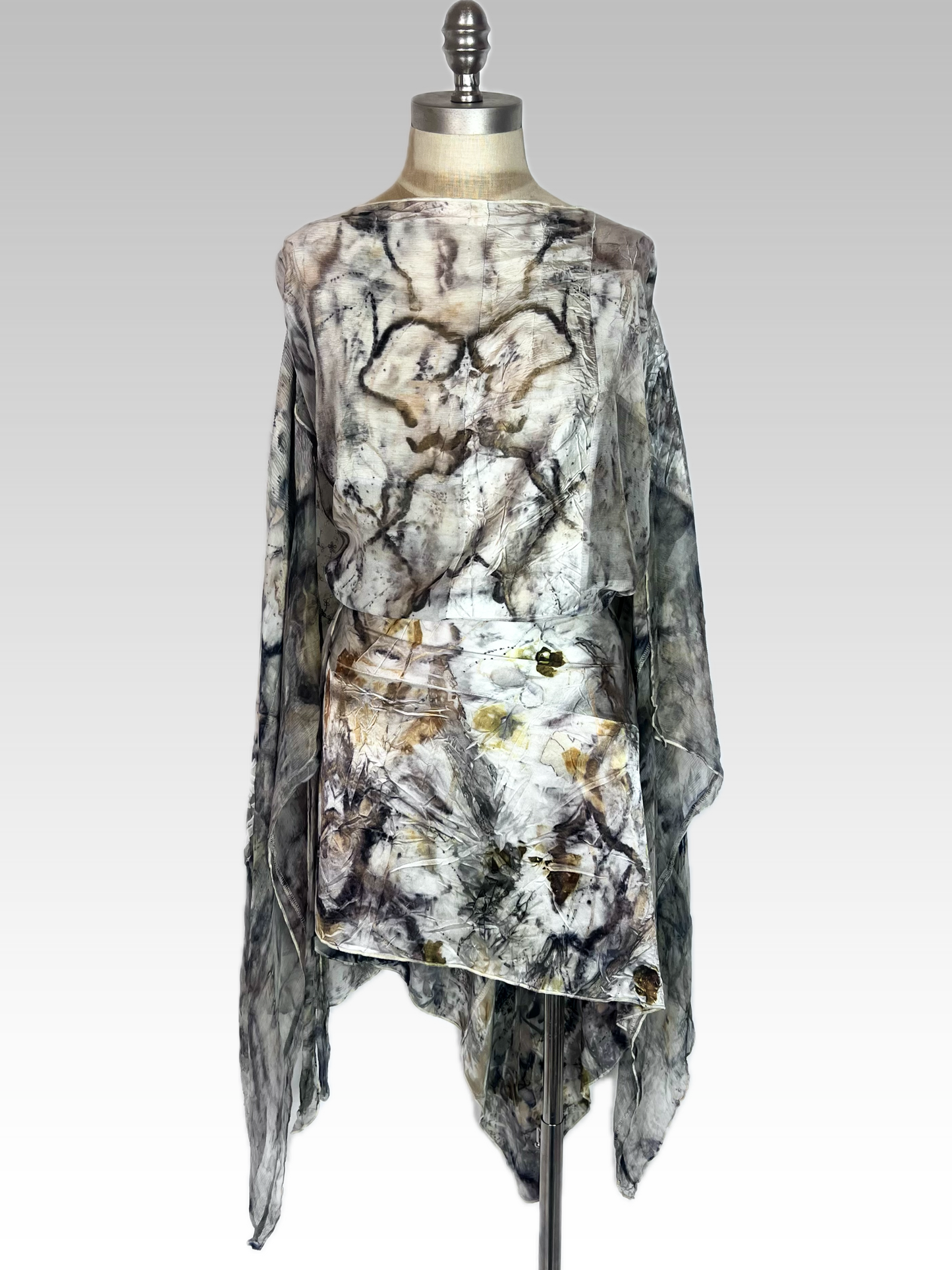 Botanical Winged Poncho