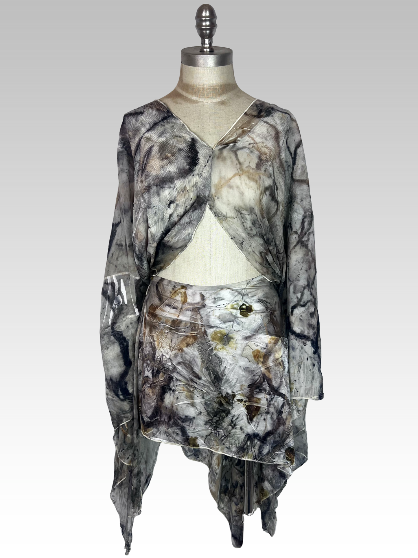 Botanical Winged Poncho