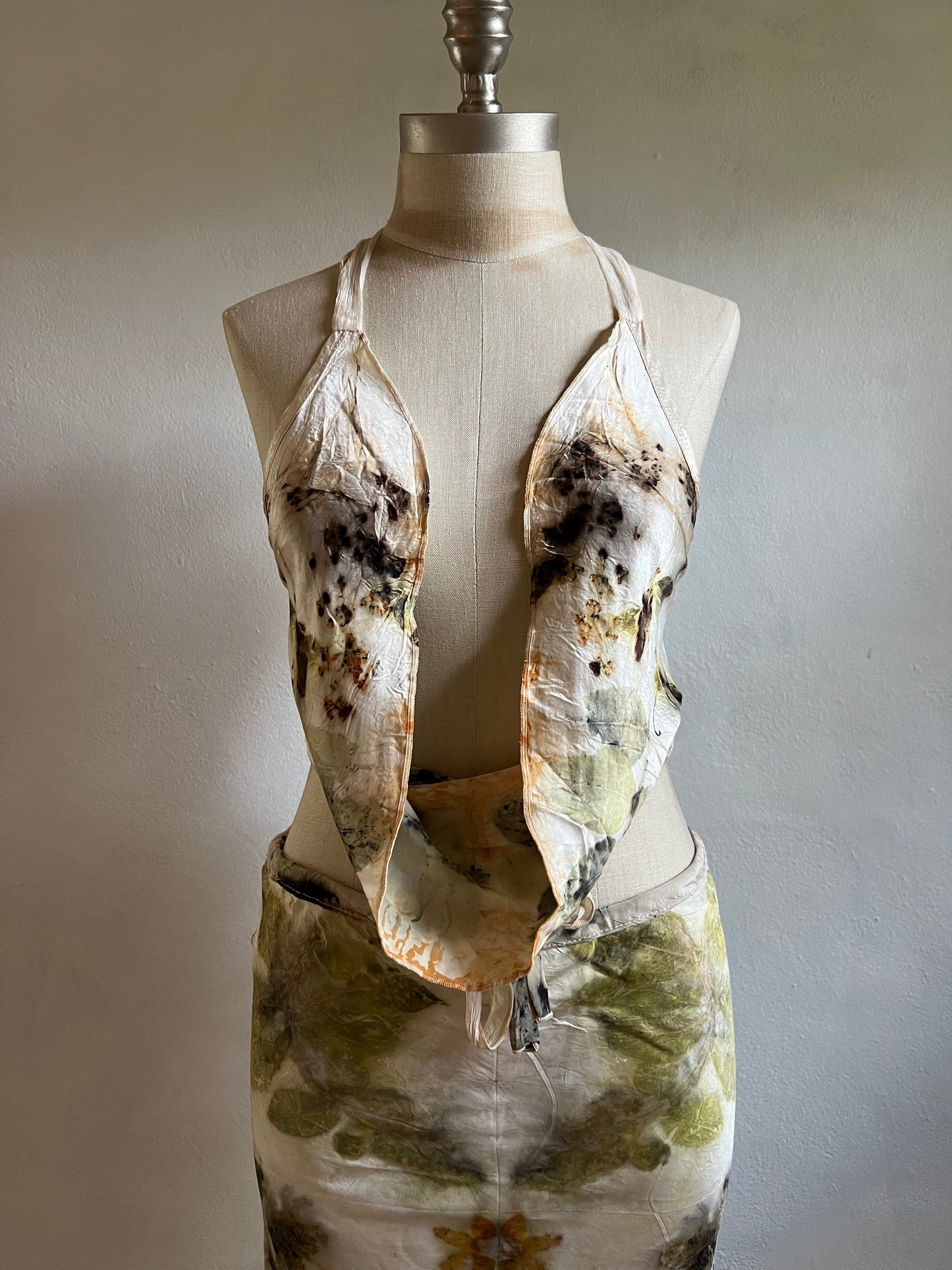 Botanical Deep Cowl Neck Top