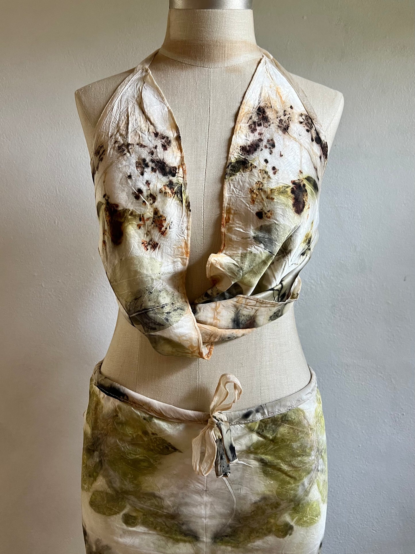 Botanical Deep Cowl Neck Top