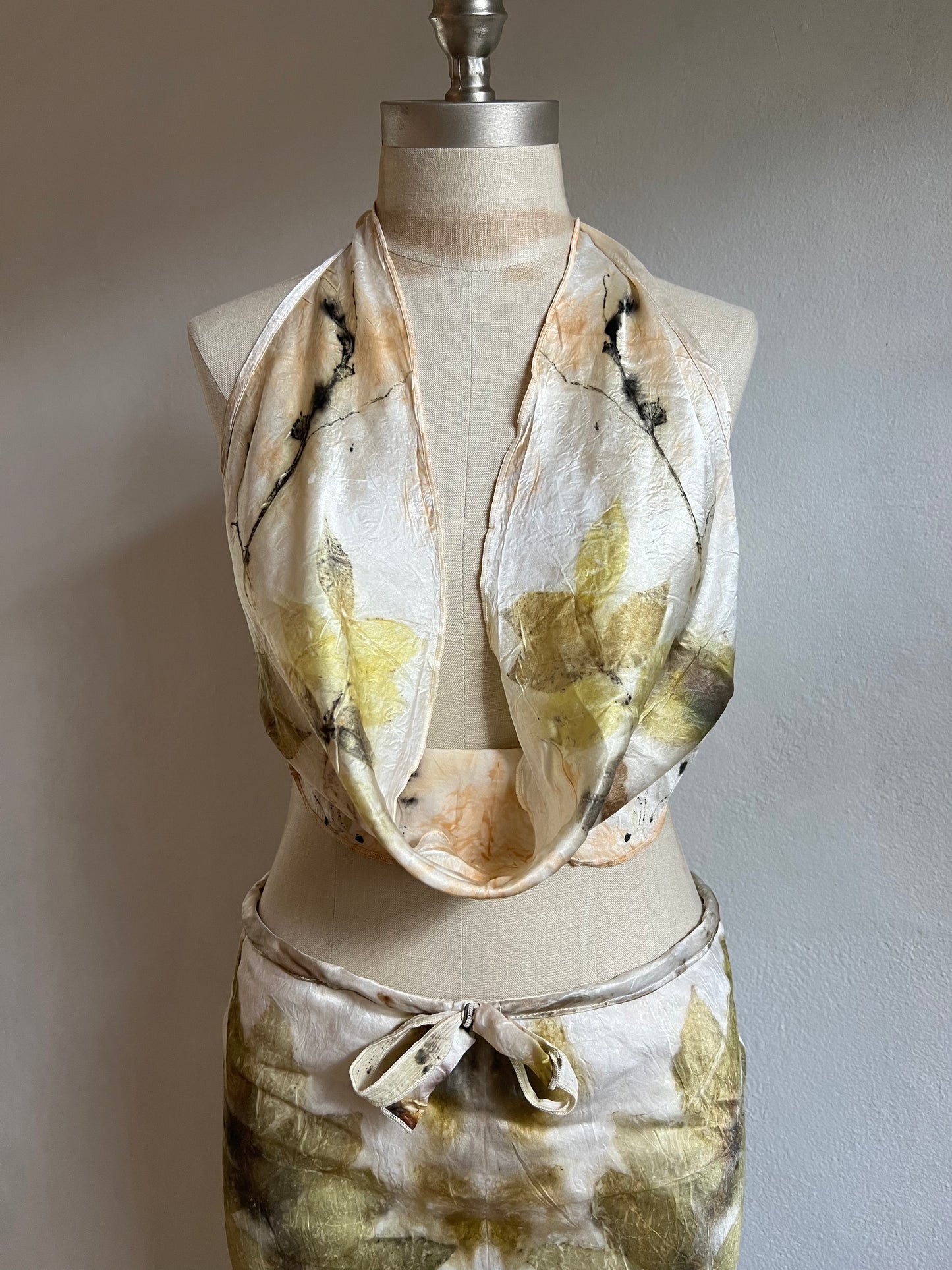 Botanical Deep Cowl Neck Top